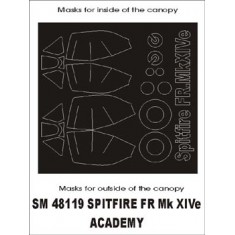 1/48 Spitfire FR XIV Paint Mask for Academy kit (outside-inside)