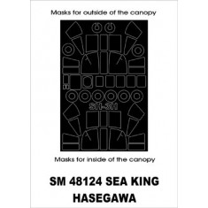 1/48 SH-3H Sea King Paint Mask for Hasegawa kit (outside-inside)