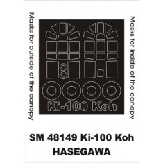 1/48 Ki-100 Koh Paint Mask for Hasegawa kit (outside-inside)