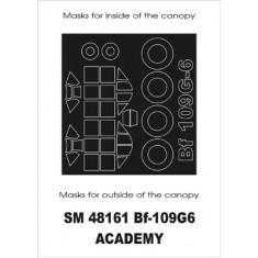 1/48 Messerschmitt Bf-109G6 Paint Mask for Academy kit (outside-inside)