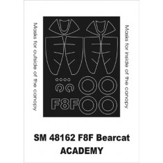 1/48 F8F Bearcat Paint Mask for Academy kit (outside-inside)