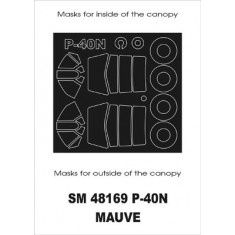 1/48 P-40N Paint Mask for Mauve kit (outside-inside)