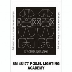 1/48 P-38J/L/M Paint Mask for Academy kit (outside-inside)