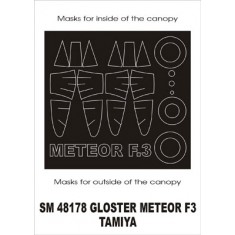 1/48 Gloster Meteor F3 Paint Mask for Tamiya kit (outside-inside)
