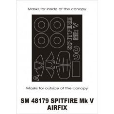 1/48 Spitfire Mk.V Paint Mask for Airfix kit (outside)