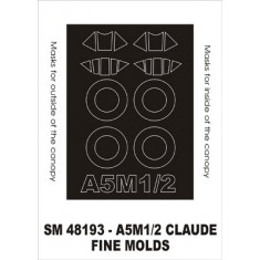 1/48 A5M1/2 Claude Paint Mask for Fine Molds kit (outside-inside)