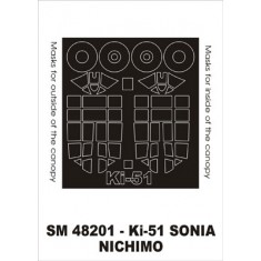 1/48 Ki-51 Sonia Paint Mask for Nichimo kit (outside-inside)