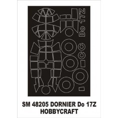 1/48 Dornier Do-17Z Paint Mask for Hobbycraft kit (outside)