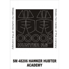 1/48 Hawker Hunter F6 Paint Mask for Academy kit (outside-inside)