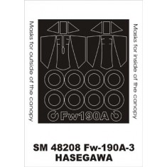 1/48 Fw-190A-3 Paint Mask for Hasegawa kit (outside-inside)