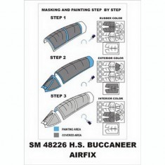 1/48 H.S.Buccaneer Paint Mask for Airfix kit (outside-inside)