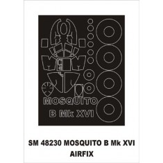 1/48 D.H. Mosquito B Mk.XVI Paint Mask for Airfix kit (outside)
