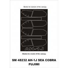 1/48 AH-1J Sea Cobra Paint Mask for Italeri kit (outside-inside)