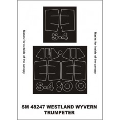 1/48 Westland Wyvern Paint Mask for Trumpeter kit (outside-inside)
