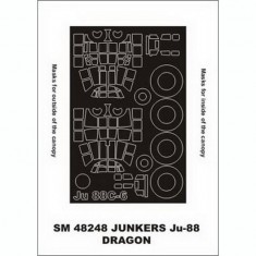 1/48 Ju-88C-6 Zerstorer Paint Mask for Dragon kit (outside-inside)