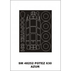 1/48 Potez 631 Paint Mask for Azur kit (outside)