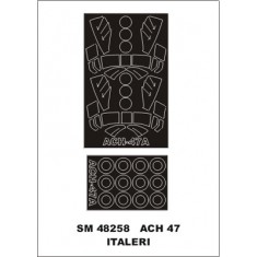 1/48 ACH-47 Chinook Paint Mask for Italeri kit (outside-inside)