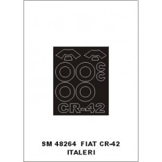 1/48 Fiat CR-42 Paint Mask for Italeri kit (outside-inside)