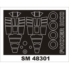 1/48 Fokker XXI (Wasp Engine) Paint Mask for Special Hobby kit (outside-inside)