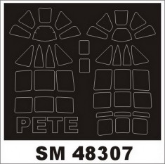 1/48 F1M2 Pete Paint Mask for Hasegawa kit (outside-inside)