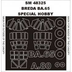 1/48 Breda BA.65 Paint Mask for Special Hobby kit (outside-inside)
