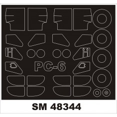 1/48 Pilatus PC-6/B1 Paint Mask for Roden kit (outside-inside)