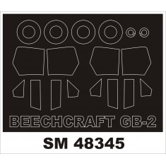 1/48 Beechcraft GB-2 Paint Mask for Roden kit (outside-inside)