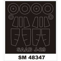 1/48 Saab J29 Tunnan Paint Mask for AZ Model kit (outside,inside)