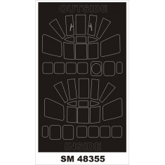 1/48 Westland Wessex Paint Mask for Revell kit (outside,inside)