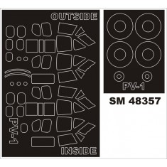 1/48 Lockheed PV-1 Ventura Paint Mask for Revell kit (outside,inside)