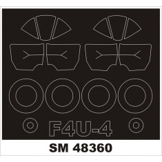 1/48 Vought F4U-4 Corsair Paint Mask for HobbyBoss kit (outside,inside)