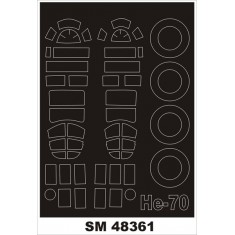 1/48 Heinkel He 70 Paint Mask for AZ Model kit (outside,inside)