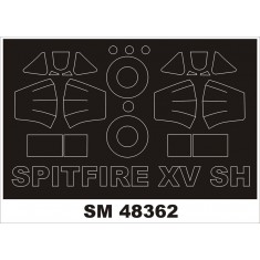 1/48 Spitfire Mk.XV Paint Mask for Special Hobby kit (outside,inside)