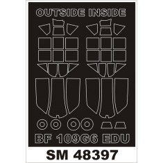 1/48 Messerschmitt Bf 109G-6 Paint Mask for Eduard kit (outside, inside)