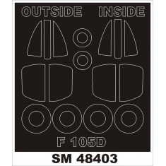 1/48 Republic F-105D Thunderchief Paint Mask for HobbyBoss kit (outside, inside)