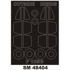 1/48 Republic F-105G Thunderchief Paint Mask for HobbyBoss kit (outside, inside)