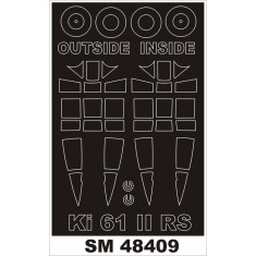1/48 Kawasaki Ki-61 II Hien Paint Mask for RS Model kit (outside, inside)