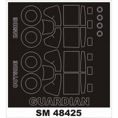 1/48 Grumman AF-2 Guardian Paint Mask for Special Hobby kit (outside-inside)