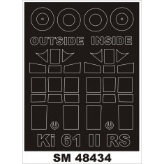 1/48 Kawasaki Ki-61 II Hien Paint Mask for RS Model kit (outside-inside)