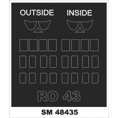 1/48 IMAM (Romeo) Ro.43 Paint Mask for Special Hobby kit (outside-inside)
