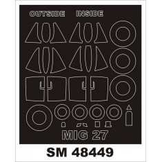 1/48 Mikoyan MiG-27 Flogger Paint Mask for Trumpeter kit (outside-inside)