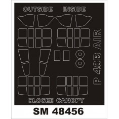 1/48 Curtiss P-40B Warhawk Paint Mask for Airfix kit (outside-inside)