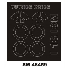 1/48 I-16 Paint Mask for ICM kits (Outside, Inside)