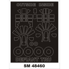 1/48 BP.Defiant I Paint Mask for Trumpeter kits (Outside, Inside)