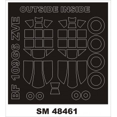 1/48 Bf 109G-6 Paint Mask for Zvezda kits (Outside, Inside)