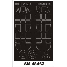 1/48 Ki-61 Hien Paint Mask for Tamiya (Outside, Inside)