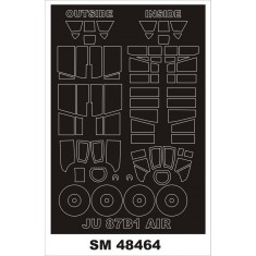 1/48 Ju 87B-1 Paint Mask for Airfix (Outside, Inside)