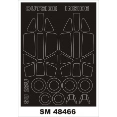 1/48 Su-25U Paint Mask for KP Models (Outside, Inside)
