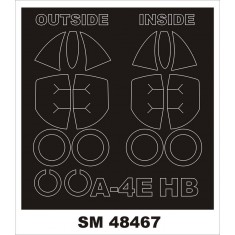 1/48 A-4E Paint Mask for Hobby Boss kits (Outside, Inside)