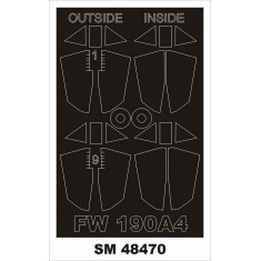 1/48 Fw-190A-4 Paint Masks for Eduard kits (outside, inside)
